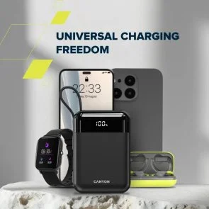Фото: Батарея універсальна Canyon OnPower 204 20000mAh 22.5W Built-In USB-C / Lightning (CNS-CPB204B) № 9 | KTC