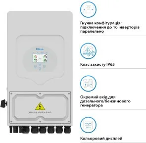 Фото: Інвертор Deye SUN-8K-SG05LP1-EU-AM2-P 8000W № 4 | KTC