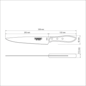 Фото: Ніж кухонний для м'яса Tramontina Barbecue POLYWOOD 20.3cm Brown (21190/178) № 5 | KTC