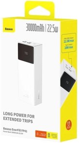 Батарея універсальна Baseus EnerFill FP41 30000mAh 22.5W White (E0027K01)
