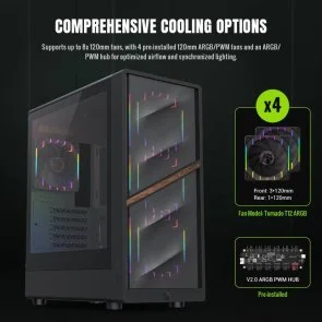 Фото: Корпус Gamemax Aeris 330 MB Black with window (AERIS 330 MB) № 9 | KTC