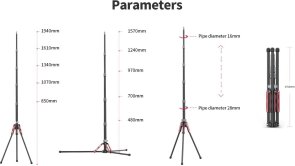 Штатив Ulanzi MT-49 Full carbon fiber Multifunctional portable light tripod (2784)