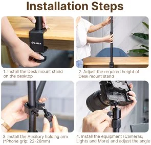 Фото: Штатив Ulanzi Vijim Desktop Extendable Light Stand (2487) № 11 | KTC