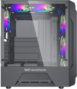 Корпус DARKFLASH LEO Black with window