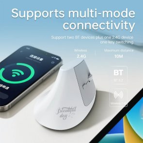 Мишка, Ajazz i300 WL/BT, White