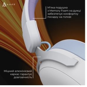 Гарнітура Ajazz AHM08 Max WL/BT Purple/White/Blue (AHM08-MAX-PWB)