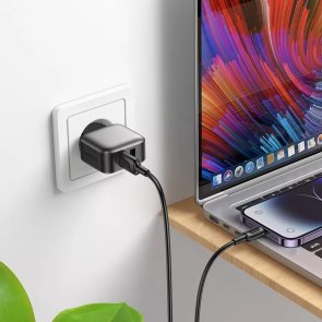 Зарядний пристрій BOROFONE BAS51A Absolute 2.4A Black with AM / Lightning (6941991116117)