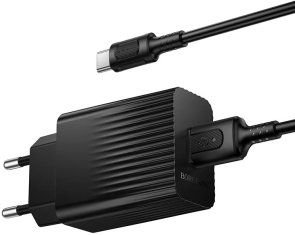 Зарядний пристрій BOROFONE BAS72A Source QC3.0 18W Black with AM / Type-C (6941991122675)