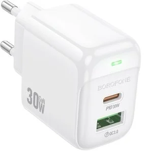 Фото: Зарядний пристрій BOROFONE BAS45A Potential PD QC3.0 30W White (6941991113871) № 4 | KTC