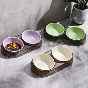 Годівниця подвійна кольорова Me&Pet Білий (NMP28-1)