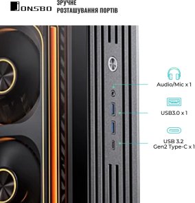 Корпус Jonsbo TK-4 Black with window