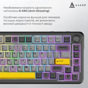 Фото: Клавіатура Ajazz AK820 Max Plus Daydream Switch RGB WL/BT/USB Black (AK820MAX-DD-BGY) № 9 | KTC