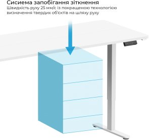 Стіл комп’ютерний OfficePro ODE1880W, White