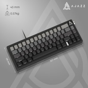 Клавіатура Ajazz AK650 Day Dream Switches ENG/UKR USB Gradient Black/Grey (AK650-DD-BG)