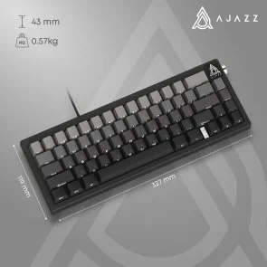 Фото: Клавіатура Ajazz AK650 Day Dream Switches ENG/UKR USB Gradient Black/Grey (AK650-DD-BG) № 15 | KTC