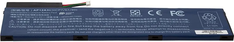 Фото: Батарея для ноутбука PowerPlant ACER Aspire M5-581T AP12A3i 11.1V 4850mAh (NB410743) № 3 | KTC