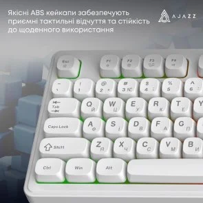 Фото: Клавіатура Ajazz AF98 USB White (AF98-W) № 11 | KTC