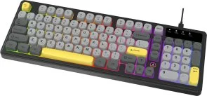 Фото: Клавіатура Ajazz AF98 USB Black/Gray/Yellow (AF98-BGY) № 5 | KTC