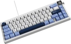 Фото: Клавіатура Ajazz AK650 Sea Salt Switches ENG/UKR USB Blue/White/Blue (AK650-SS-BWB) № 5 | KTC
