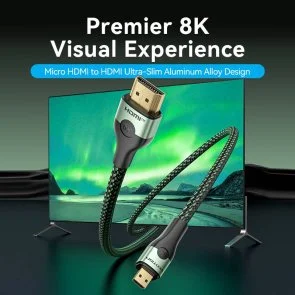 Фото: Кабель Vention v2.0 8K HDMI / Micro HDMI 2m Green (AGKGH) № 2 | KTC