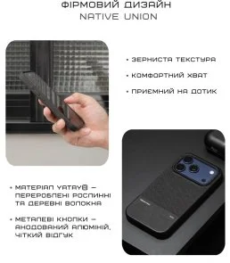 Фото: Чохол Native Union for Apple iPhone 17 Pro Max - RE Classic Black (RECLA-BLK-NP25PM) № 3 | KTC