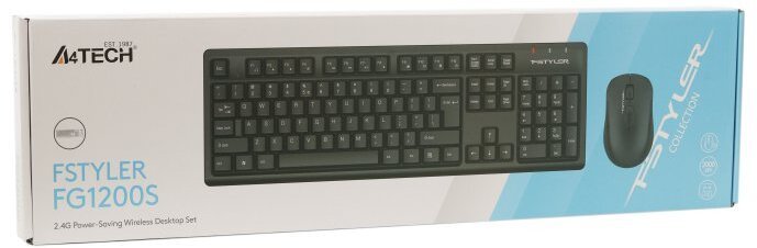 Комплект клавіатура+миша A4tech FG1200S Wireless Black (FG1200S Black)