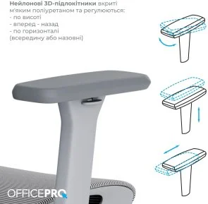 Фото: Крісло OfficePro Wave OC670 Gray (OC670-G-G-G) № 14 | KTC