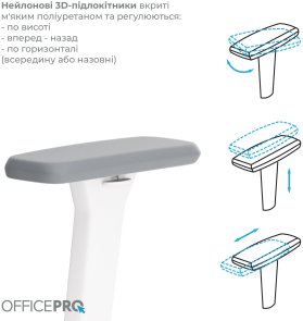 Крісло OfficePro Elegant OC600 White/Light Gray (OC600-W-LG-LG)