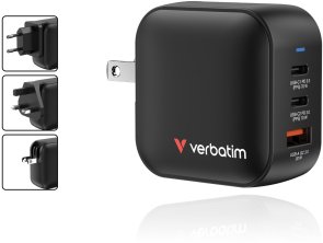 Зарядний пристрій Verbatim Mini QC3.0 PD GaN 70W Black (32229)