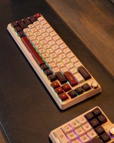 Клавіатура KZZI K68 Pro Rainbow Switch ENG/UKR WL/BT/USB Nezuko Purple (6977534870475)