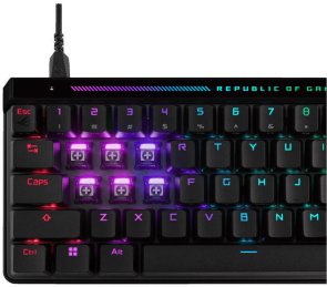 Клавіатура ASUS ROG Falchion Ace HFX Magnetic Switches 68key USB Black (90MP03VE-BKMA00)