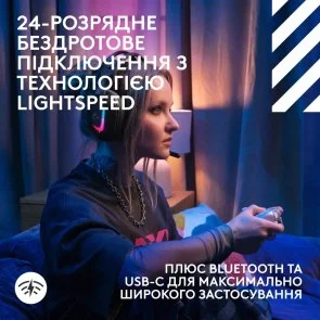 Фото: Гарнітура Logitech G Astro A20 X Lightspeed WL/BT Black (939-002247) № 5 | KTC