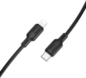 Кабель BOROFONE BX113 Lenny 27W AM / Lightning 1m Black (6941991115370)