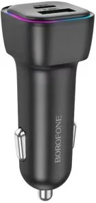Фото: Автомобільний зарядний пристрій BOROFONE BZ28A Trophie 30W Black (6941991110818) № 2 | KTC