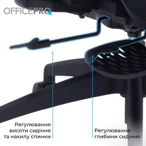 Фото: Крісло OfficePro Skyline Footrest OC750 Black (OC750-B-B-B) № 15 | KTC