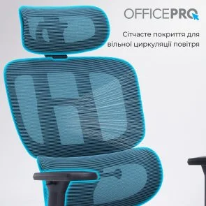 Фото: Крісло OfficePro Skyline Footrest OC750 Black/Dark Gray (OC750-B-DG-DG) № 8 | KTC