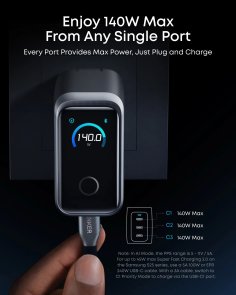  Зарядний пристрій Anker GaN Prime Charger 160W Silver (A2687341)