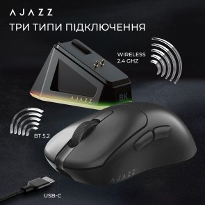 Миша Ajazz AJ179 Pro WL/BT/USB Black (AJ179-PRO-B)