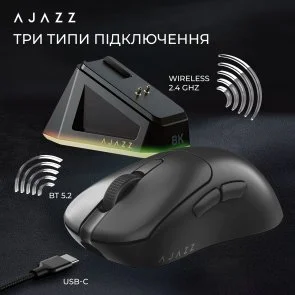 Фото: Миша Ajazz AJ179 Pro WL/BT/USB Black (AJ179-PRO-B) № 8 | KTC