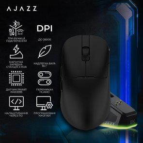 Миша Ajazz AJ159 Pro WL/BT/USB Black (AJ159-PRO-B)