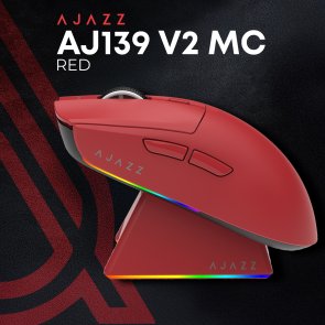 Миша Ajazz AJ139 V2 MC WL/BT/USB Red (AJ139-V2-MC-R)