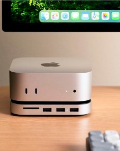 USB-хаб Satechi for Mac Mini M4 Silver (ST-GNMMES)