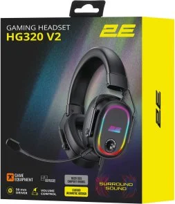 Фото: Гарнітура 2E Gaming HG320 V2 7.1 RGB Black (2E-HG320V2BK-7.1) № 10 | KTC