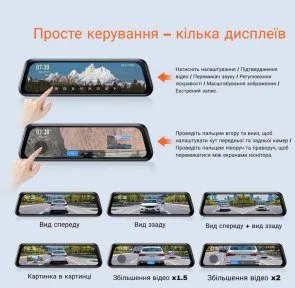 Фото: Відеореєстратор 70mai Rearview Mirror Dash Cam S410 № 5 | KTC