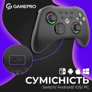 Фото: Геймпад GamePro GPX13BDOC Wireless Black № 5 | KTC