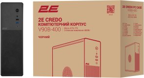 Корпус 2E Credo Slim V90B-400 400W Black (2E-V90B-400)