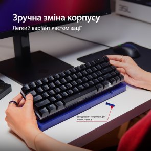 Клавіатура HyperX Origins 2 65 HX Red ENG/UKR USB Black (B4QS3AA)