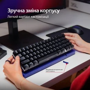 Фото: Клавіатура HyperX Origins 2 65 HX Red ENG/UKR USB Black (B4QS3AA) № 16 | KTC