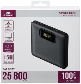 Батарея універсальна Riva RivaPower VA1091 25800mAh 100W 20V Black (RIVAPOWER VA1091 (Black))