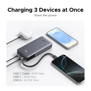 Фото: Батарея універсальна UGREEN PB536 20000mAh 45W Black (55988B) № 4 | KTC